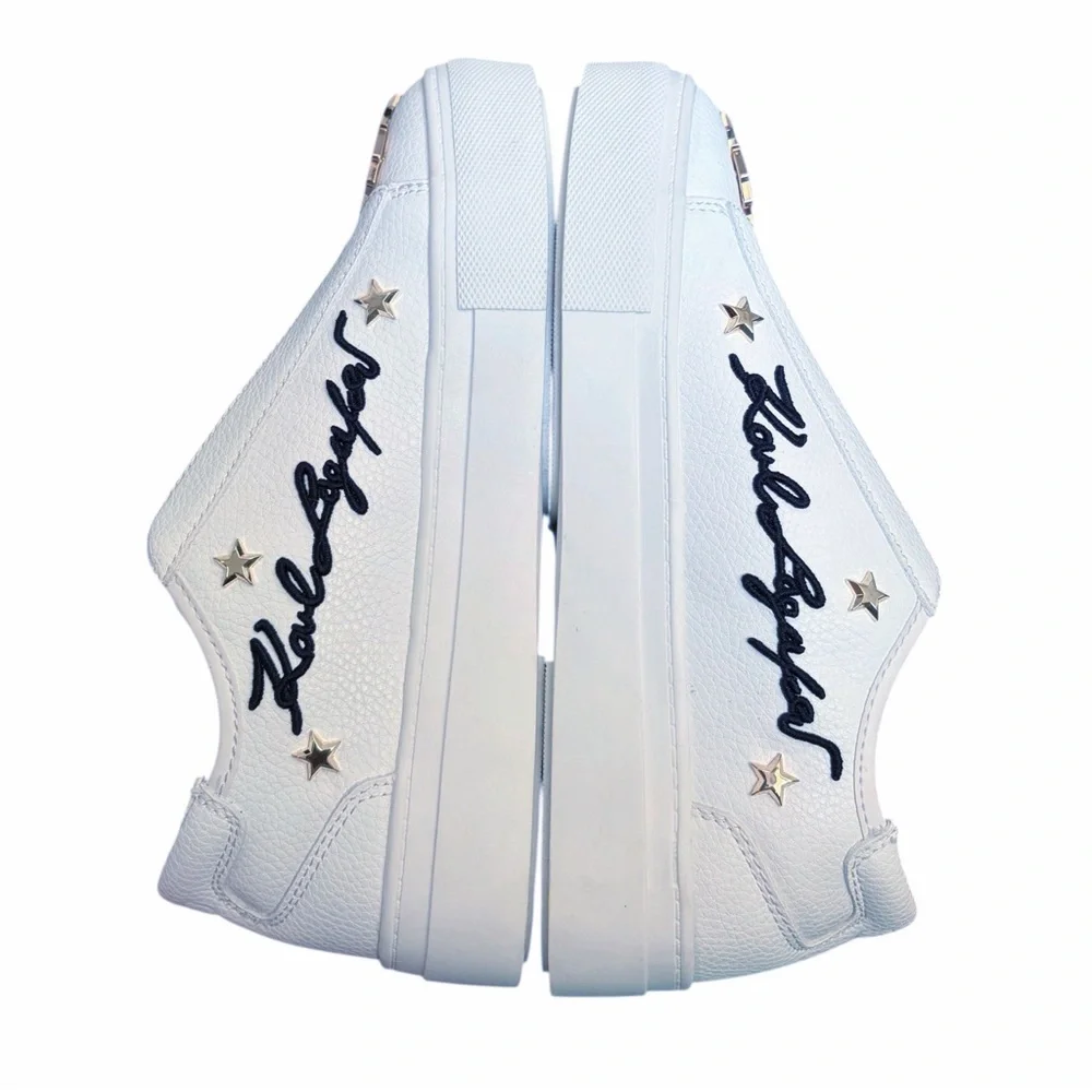 New Karl Lagerfeld Paris Caitie slip-on sneakers in bright‎ white